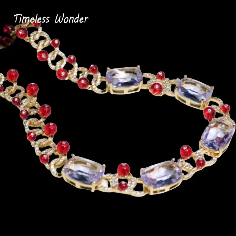 Timeless Wonder Fancy Crystal Zircon Geo Glass Pave Necklace Stud Earrings Women Designer Jewelry Set Sweet Top Rare Classy 4612
Timeless Wonder Fancy Crystal Zircon Geo Glass Pave Necklace Stud Earrings Women Designer Jewelry Set Sweet Top Rare Classy 4612