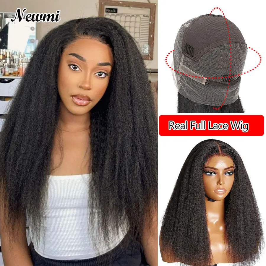 Real Full Lace Wig Kinky Straight Full Lace Human Hair Wig HD Full Lace Frontal Wigs Kinky Curly Human Hair Wig for Women Newmi
Real Full Lace Wig Kinky Straight Full Lace Human Hair Wig HD Full Lace Frontal Wigs Kinky Curly Human Hair Wig for Women Newmi