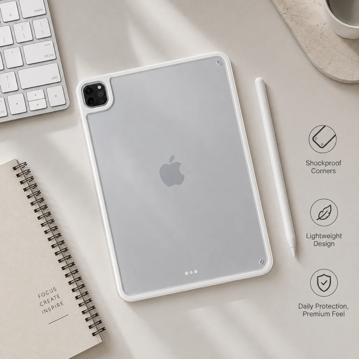 Protective Hard Back Shell Case for iPad 10th Generation 2022, 11th Generation 2025, 12th Generation 2026, Ultra-Thin Design with Side Pen Slot, Grey
Protective Hard Back Shell Case for iPad 10th Generation 2022, 11th Generation 2025, 12th Generation 2026, Ultra-Thin Design with Side Pen Slot, Grey