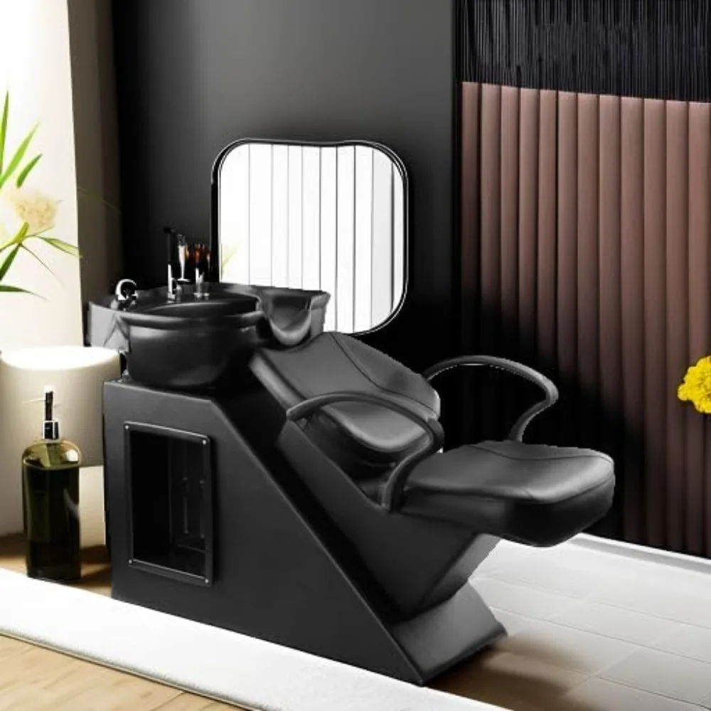 Shampoo Barber Backwash Chair, ABS Plastic Shampoo Bowl Sink Chair for Spa Beauty Salon (Black)
Shampoo Barber Backwash Chair, ABS Plastic Shampoo Bowl Sink Chair for Spa Beauty Salon (Black)