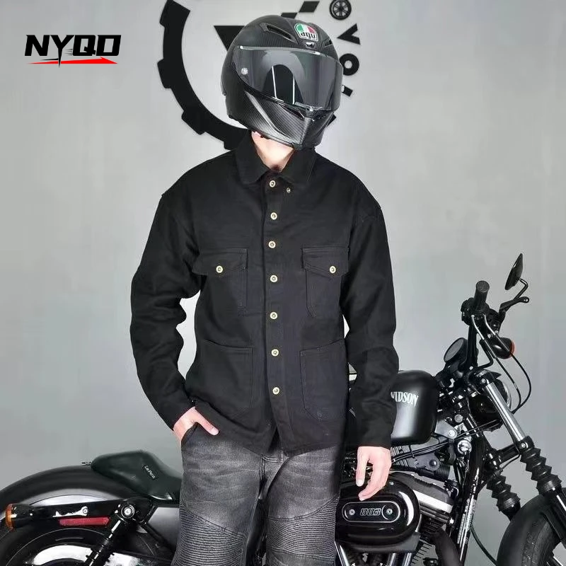 Retro Motorcycle Shirt Four Seasons Windproof Anti Fall Motorcycles Jacket Riding Protective Equip motorcycle jacket men
Retro Motorcycle Shirt Four Seasons Windproof Anti Fall Motorcycles Jacket Riding Protective Equip motorcycle jacket men