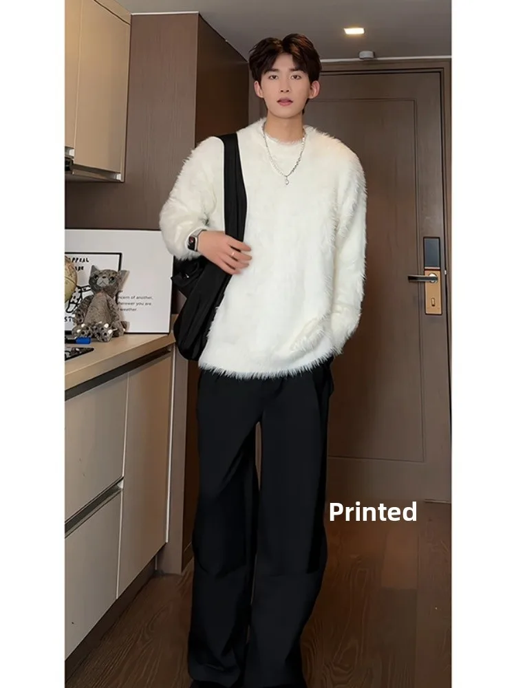 Мужской свободный вязаный свитер в японском ретро-стиле из кашемира, осенне-зимняя новинка, базовый слой
Мужской свободный вязаный свитер в японском ретро-стиле из кашемира, осенне-зимняя новинка, базовый слой