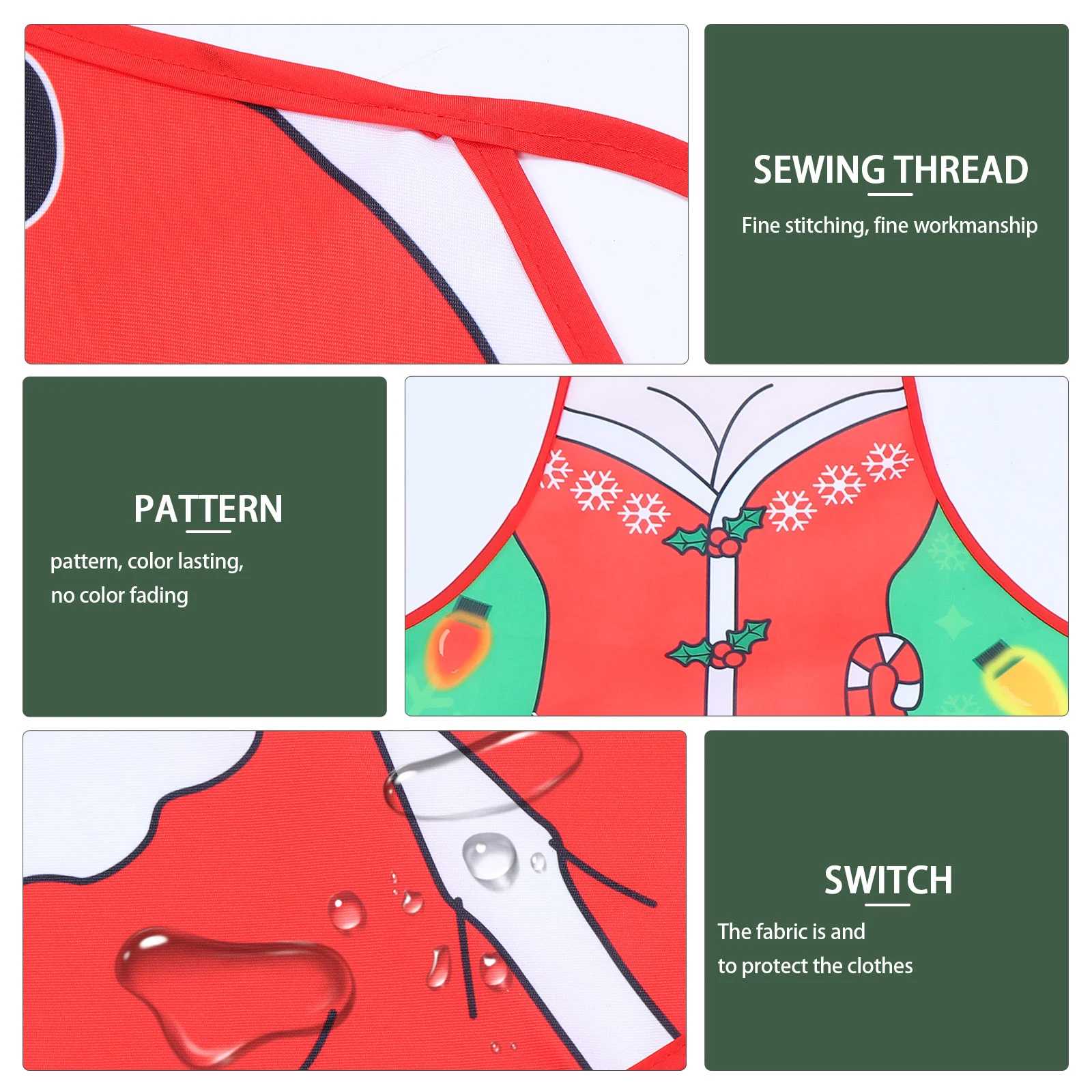 3 Pcs Christmas Aprons Kitchen Waterproof Oil Resistant Xmas Patterns for Women Housework Restaurant Use
3 Pcs Christmas Aprons Kitchen Waterproof Oil Resistant Xmas Patterns for Women Housework Restaurant Use
