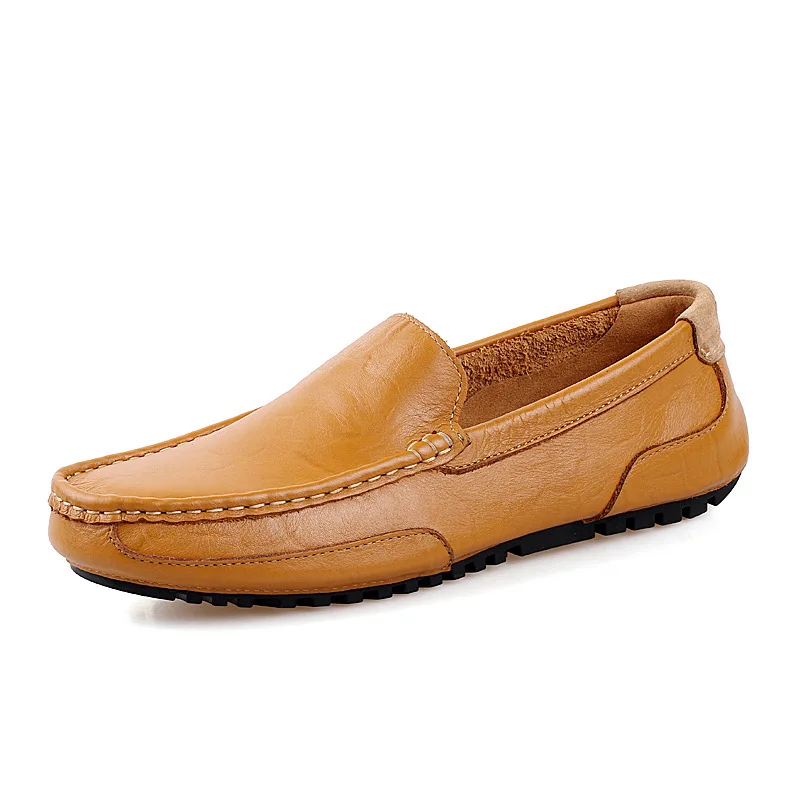 100% Genuine Leather Shoes Men Loafers Flat Driving Shoes Cow Leather Mens Casual Shoes Brand Male Footwear Slip-on Black Yellow
100% Genuine Leather Shoes Men Loafers Flat Driving Shoes Cow Leather Mens Casual Shoes Brand Male Footwear Slip-on Black Yellow