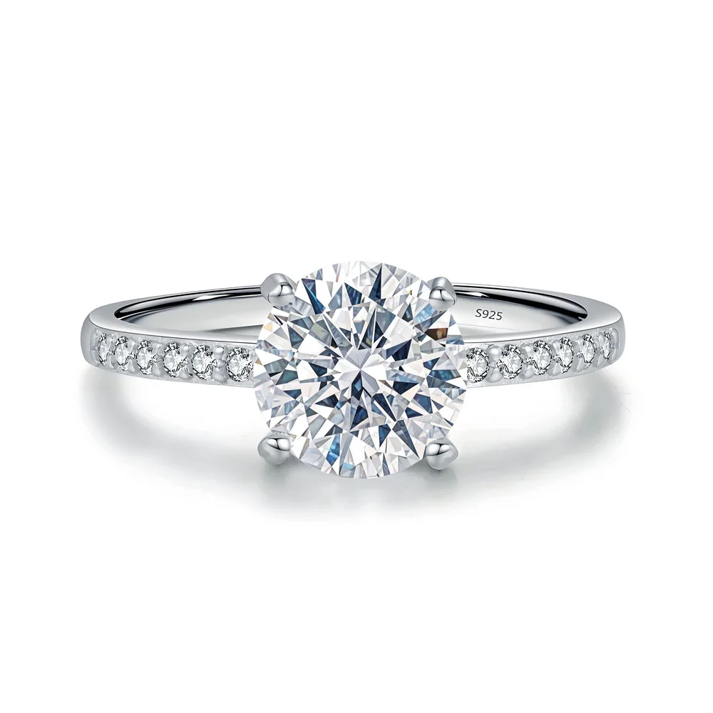 3 Carat 9mm Round Four-claw Moissanite Ring Women's 925 Sterling Silver D-Color Moissanite Ring Proposal Engagement Jewelry
3 Carat 9mm Round Four-claw Moissanite Ring Women's 925 Sterling Silver D-Color Moissanite Ring Proposal Engagement Jewelry