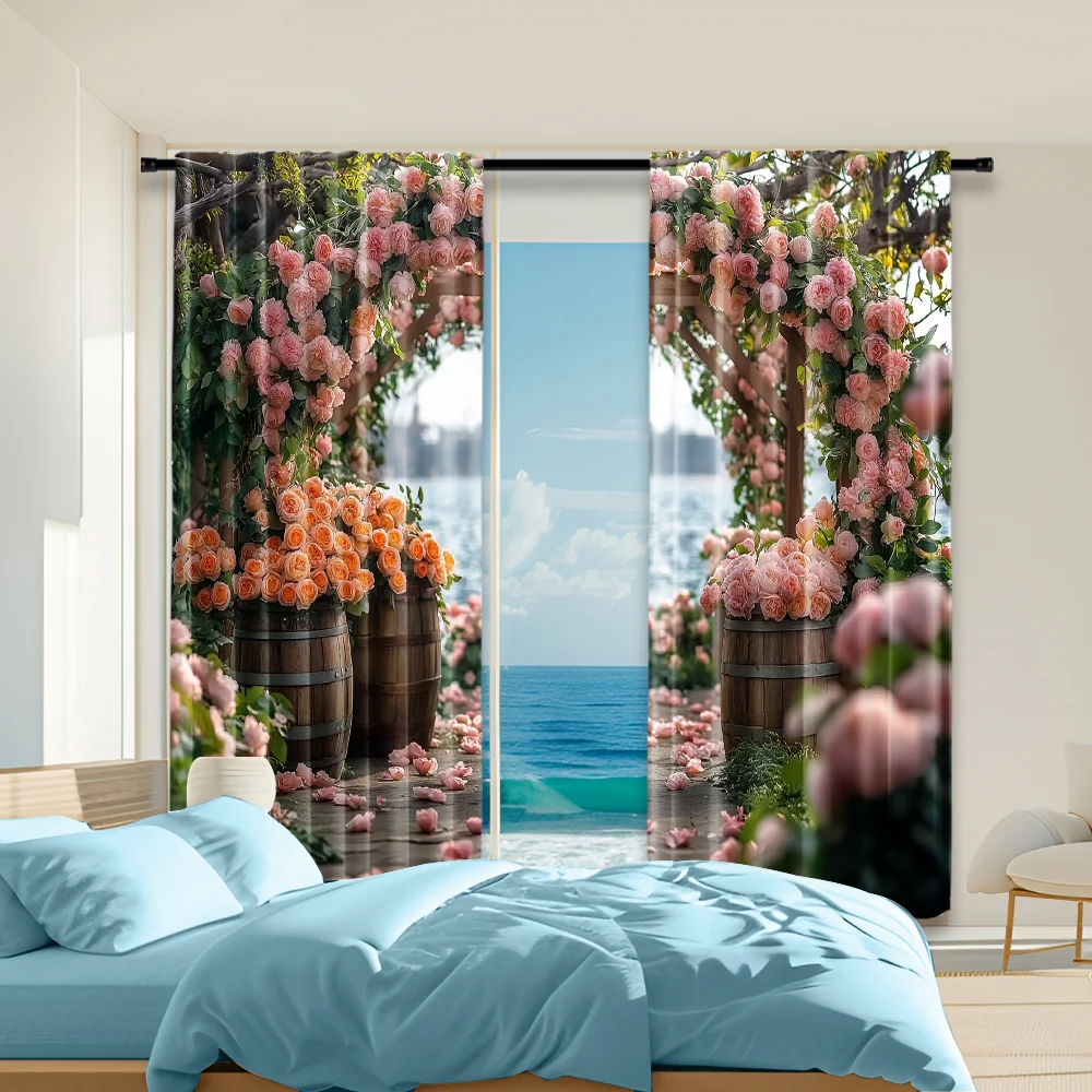 2 pcs, versatile polyester transparent curtains for home decoration Colorful Bunny & Floral Eggs for use in bedrooms and living
2 pcs, versatile polyester transparent curtains for home decoration Colorful Bunny & Floral Eggs for use in bedrooms and living