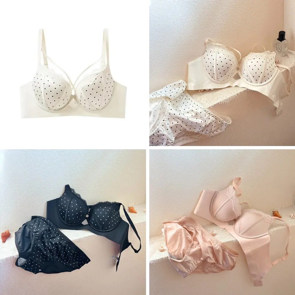 Vintage Satin Lingerie Set with Push Up Bra & Polka Dot for Small Busts, Sexy Underwire
Vintage Satin Lingerie Set with Push Up Bra & Polka Dot for Small Busts, Sexy Underwire