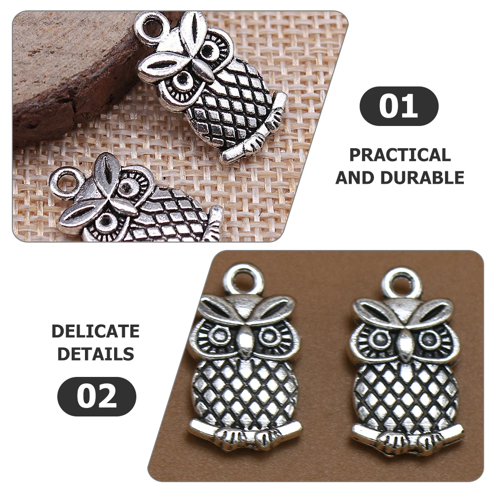 50 Pcs Owl Pendant Jewelry Making Charms Vintage Pendants Alloy for Key Chain Accessory Crafting
50 Pcs Owl Pendant Jewelry Making Charms Vintage Pendants Alloy for Key Chain Accessory Crafting
