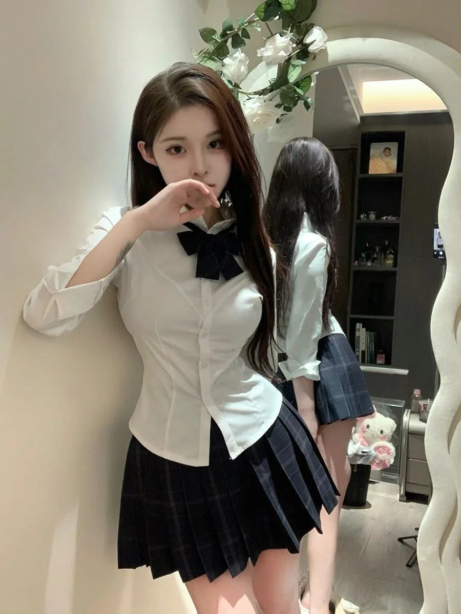 Spicy Girl Pure Desire Style White Shirt Waist Inward Set College Style Versatile JK Girl Full Set Formal Polyester Long Slee...
Spicy Girl Pure Desire Style White Shirt Waist Inward Set College Style Versatile JK Girl Full Set Formal Polyester Long Slee...