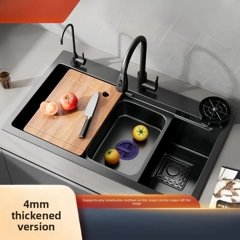 Stainless Steel Large Single Bowl Sink Nano Antibacterial Thickened Kitchen Sink Under Mount Home Use Direct From Factory
Stainless Steel Large Single Bowl Sink Nano Antibacterial Thickened Kitchen Sink Under Mount Home Use Direct From Factory