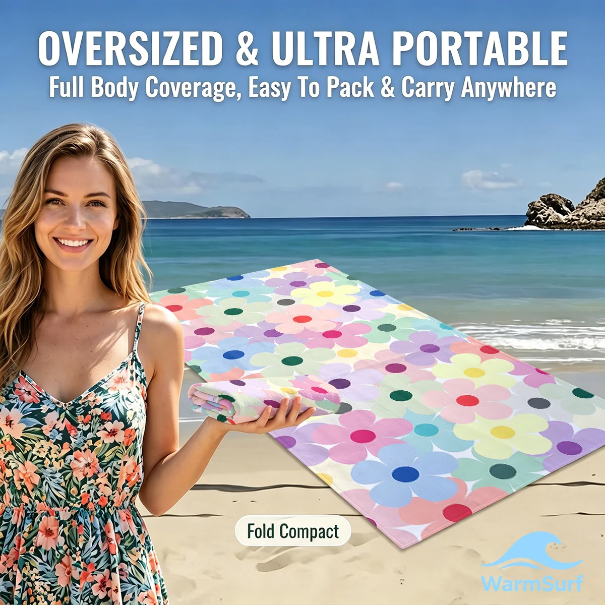Rainbow Pastel Daisy Luxury Beach Towels Crafted from Combed Cotton Plush and Absorbent Beach Towel or Pool Towels
Rainbow Pastel Daisy Luxury Beach Towels Crafted from Combed Cotton Plush and Absorbent Beach Towel or Pool Towels