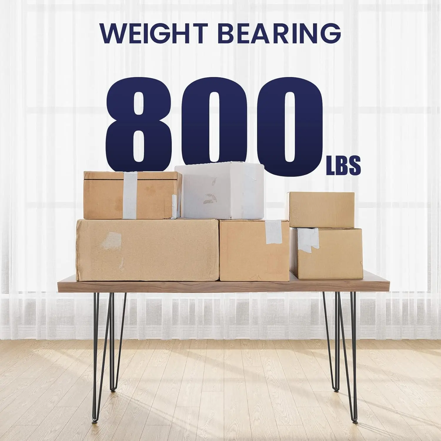 28 Inch Hairpin Table Legs, 3 Steel Rods 1/2 Inch Pipe Diameter, 800lbs Load Capacity, Mid-Century Style for Coffee Table
28 Inch Hairpin Table Legs, 3 Steel Rods 1/2 Inch Pipe Diameter, 800lbs Load Capacity, Mid-Century Style for Coffee Table