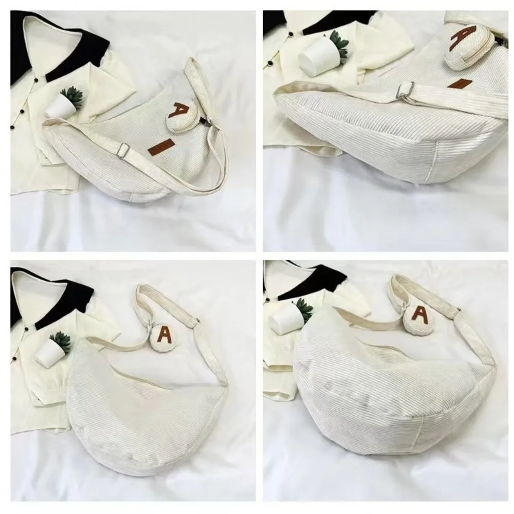 Large Capacity Women Crossbody Bag Solid Color Dumpling Bag Corduroy Shoulder Bag Messenger Bag Versatile Leisure Armpit Bag
Large Capacity Women Crossbody Bag Solid Color Dumpling Bag Corduroy Shoulder Bag Messenger Bag Versatile Leisure Armpit Bag