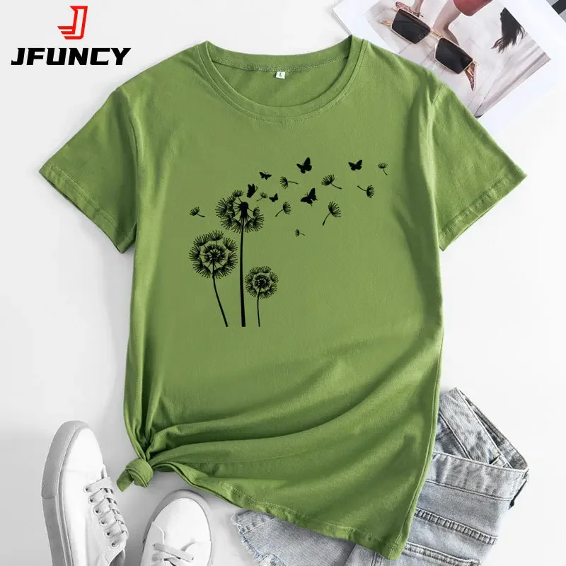 JFUNCY Fashion Women's T-shirt Short Sleeve Tee Women Top 2024 Oversized Woman Clothing Dandelion Graphic T Shirt Female Tshirt
JFUNCY Fashion Women's T-shirt Short Sleeve Tee Women Top 2024 Oversized Woman Clothing Dandelion Graphic T Shirt Female Tshirt