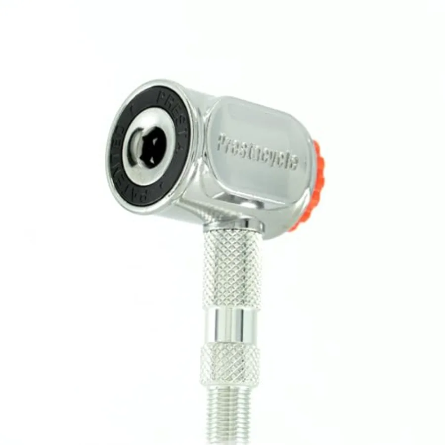 Pro Presta Head Auto-Lock Bicycle Tire Pump Head for Tubeless and Presta Valves 90° Steel Design Presta Valve Pump Presta Adapt
Pro Presta Head Auto-Lock Bicycle Tire Pump Head for Tubeless and Presta Valves 90° Steel Design Presta Valve Pump Presta Adapt