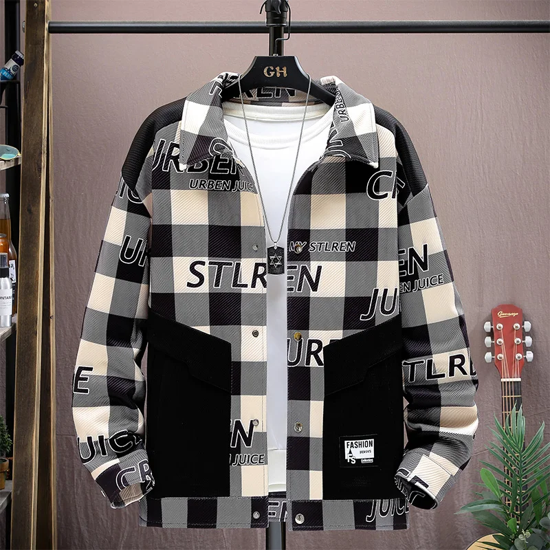Модная мужская куртка свободного кроя с капюшоном и клетчатыми вставками, весна-осень, повседневная, дышащая, из полиэстера, молодежная, модная верхняя одежда
Модная мужская куртка свободного кроя с капюшоном и клетчатыми вставками, весна-осень, повседневная, дышащая, из полиэстера, молодежная, модная верхняя одежда