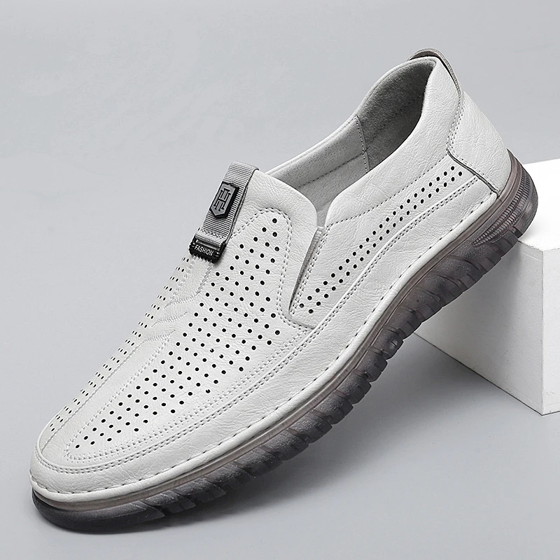Brand Summer Men Breathable Perforated Breathable Leather Shoes Casual Fashion New Comfortable Anti Slip Outdoor Sports Shoes
Brand Summer Men Breathable Perforated Breathable Leather Shoes Casual Fashion New Comfortable Anti Slip Outdoor Sports Shoes