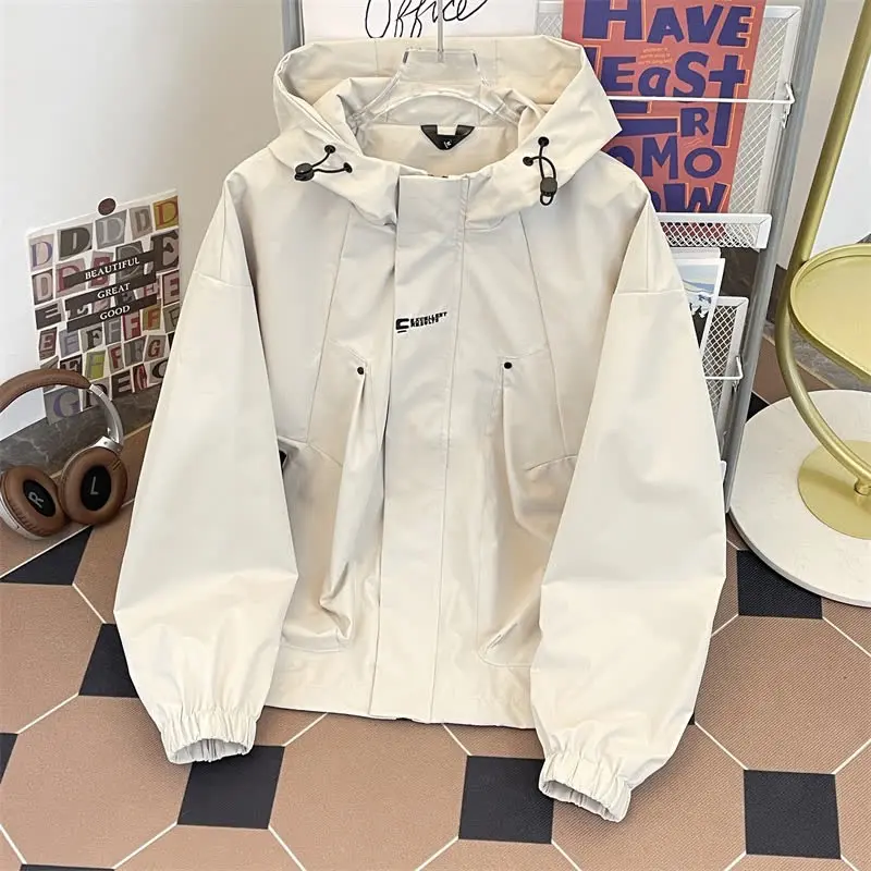 Men's Spring Autumn Hooded Jacket Casual Outdoor Windproof Polyester Fiber Long Sleeve Coat for Couples American Style Loose Fit
Men's Spring Autumn Hooded Jacket Casual Outdoor Windproof Polyester Fiber Long Sleeve Coat for Couples American Style Loose Fit