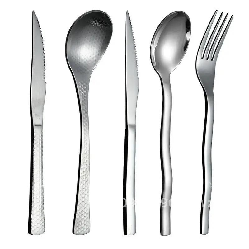 Stainless Steel Tableware Soup Spoon Knife and Fork Spoon suit Ice Cream Spoon Salad Fork Ice Cream Spoon Fruit Fork Food Grade
Stainless Steel Tableware Soup Spoon Knife and Fork Spoon suit Ice Cream Spoon Salad Fork Ice Cream Spoon Fruit Fork Food Grade