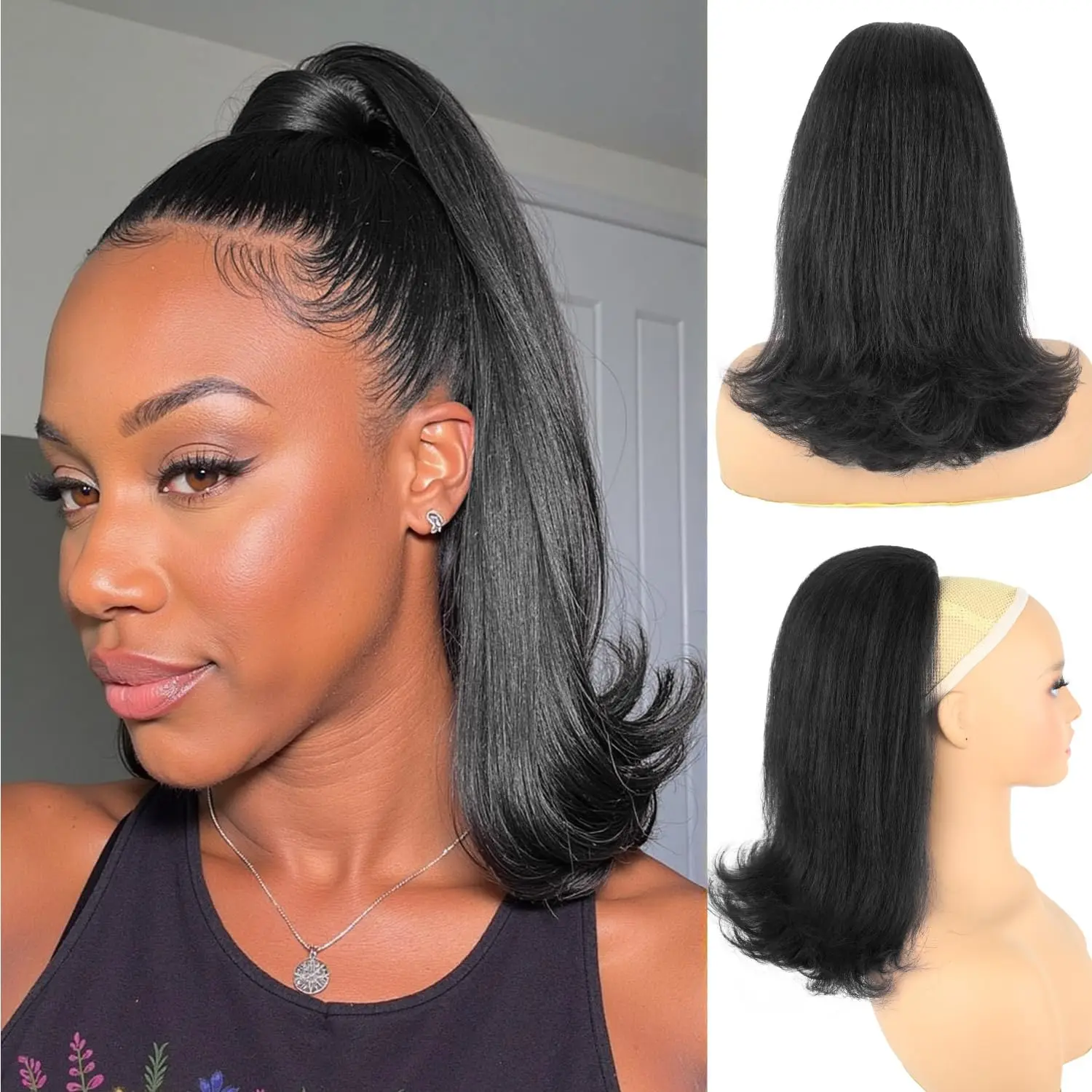 Кудрявый прямой хвост на шнурке, наращивание хвоста, деформирующийся конский хвост, наращенные волосы, натуральный черный синтетический хвост
Кудрявый прямой хвост на шнурке, наращивание хвоста, деформирующийся конский хвост, наращенные волосы, натуральный черный синтетический хвост