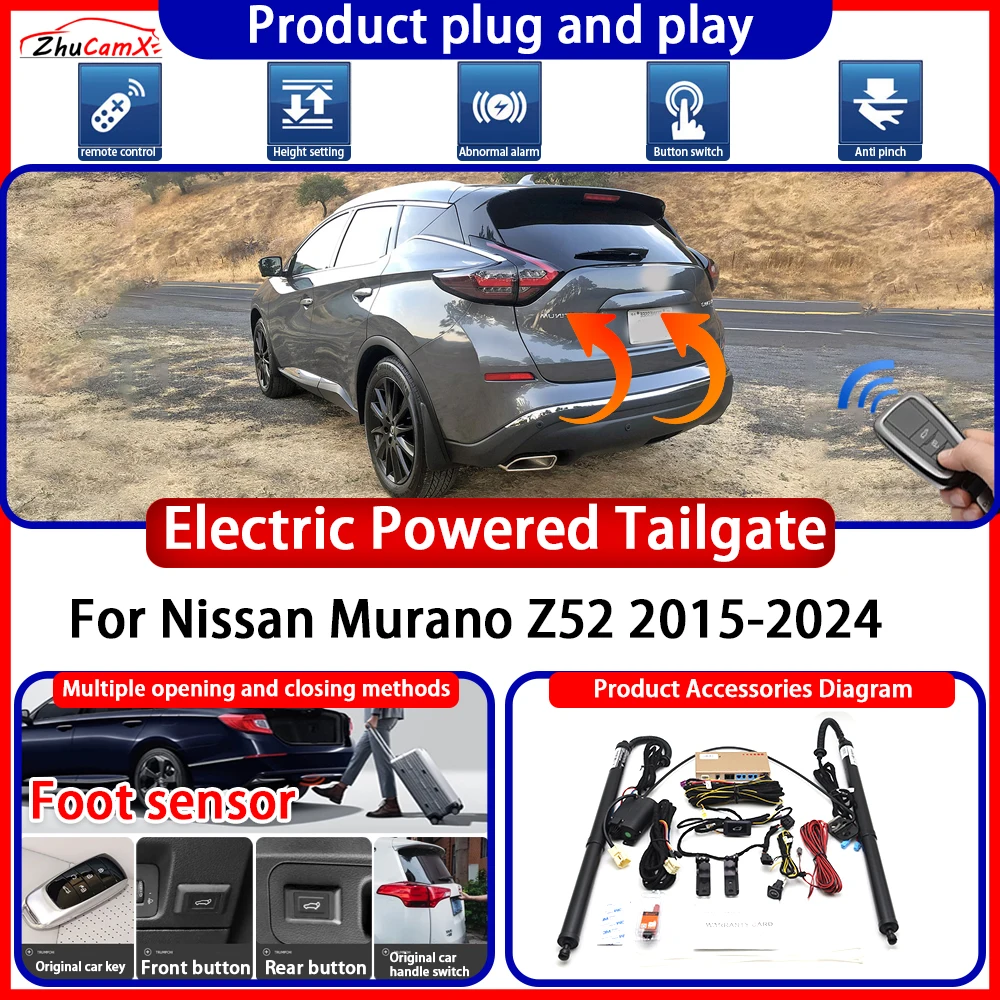 ZhuCamX Electric OEM Powered Tailgate for Nissan Murano Z52 2015-2024 anti pinch Smart Intelligent Trunk Control Gate Lift Kit
ZhuCamX Electric OEM Powered Tailgate for Nissan Murano Z52 2015-2024 anti pinch Smart Intelligent Trunk Control Gate Lift Kit