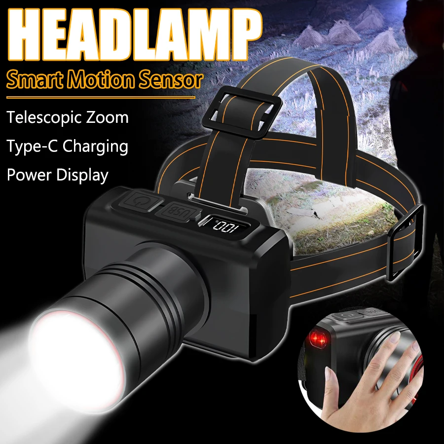 Heinast D-33 Sensor Headlight Type-c Rechargeable Head Lamp Outdoor Waterproof Room Emergency Lighting Flashlight with 3 Modes
Heinast D-33 Sensor Headlight Type-c Rechargeable Head Lamp Outdoor Waterproof Room Emergency Lighting Flashlight with 3 Modes