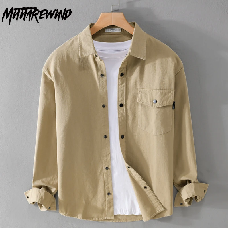 Spring Long Sleeve New in Shirts for Men Simple Casual Khaki Cargo Shirts Pure Cotton Loose Tops Youth Fashion Vintage Clothes
Spring Long Sleeve New in Shirts for Men Simple Casual Khaki Cargo Shirts Pure Cotton Loose Tops Youth Fashion Vintage Clothes