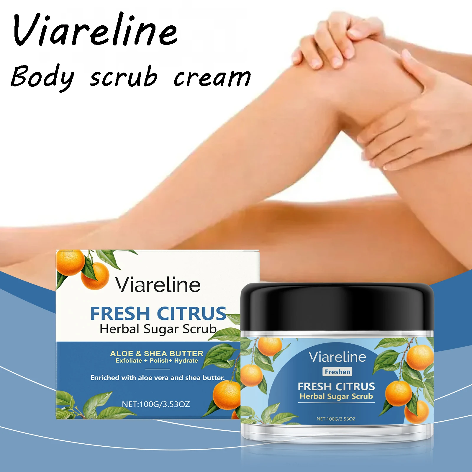 Viareline Citrus Body Scrub Cream Daily Cleaning Remove Dead Skin Hydrating Enhance Smoothness Refreshing Body Exfoliating Cream
Viareline Citrus Body Scrub Cream Daily Cleaning Remove Dead Skin Hydrating Enhance Smoothness Refreshing Body Exfoliating Cream