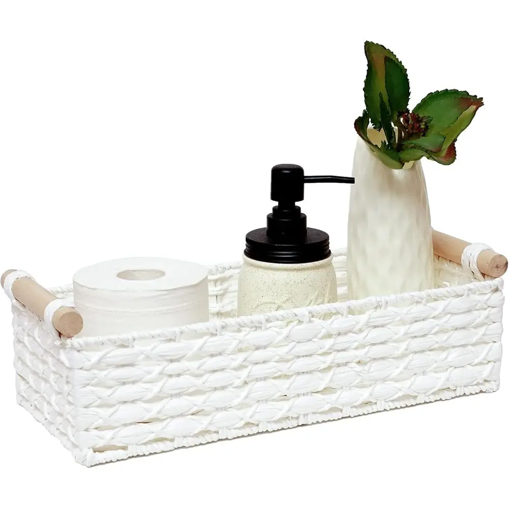 Small Storage Basket Wicker Baskets Organizing Handle Decorative Storage Bins Countertop Toilet Paper Basket Toilet Tank Top Sma
Small Storage Basket Wicker Baskets Organizing Handle Decorative Storage Bins Countertop Toilet Paper Basket Toilet Tank Top Sma
