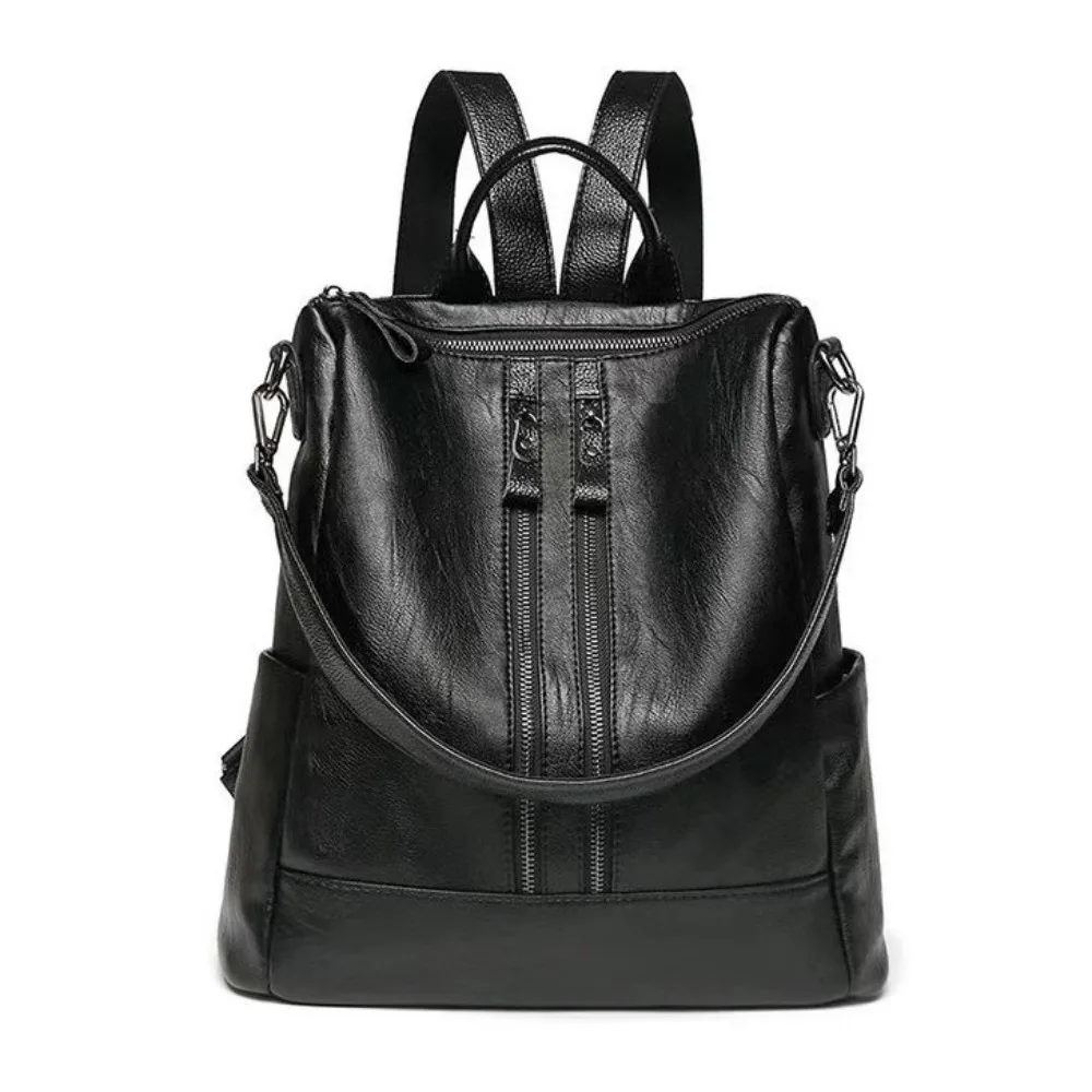 Black Leather Backpack Soft Leather Adjustable Straps Korean Style Backpack Zipper Closure Quilted Design
Black Leather Backpack Soft Leather Adjustable Straps Korean Style Backpack Zipper Closure Quilted Design