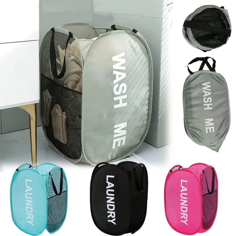 1pc Portable Mesh Pop Up Laundry Hamper Wide Opening Breathable Space Saving for Dorm Travel Bathroom Basket Laundry Organizer
1pc Portable Mesh Pop Up Laundry Hamper Wide Opening Breathable Space Saving for Dorm Travel Bathroom Basket Laundry Organizer