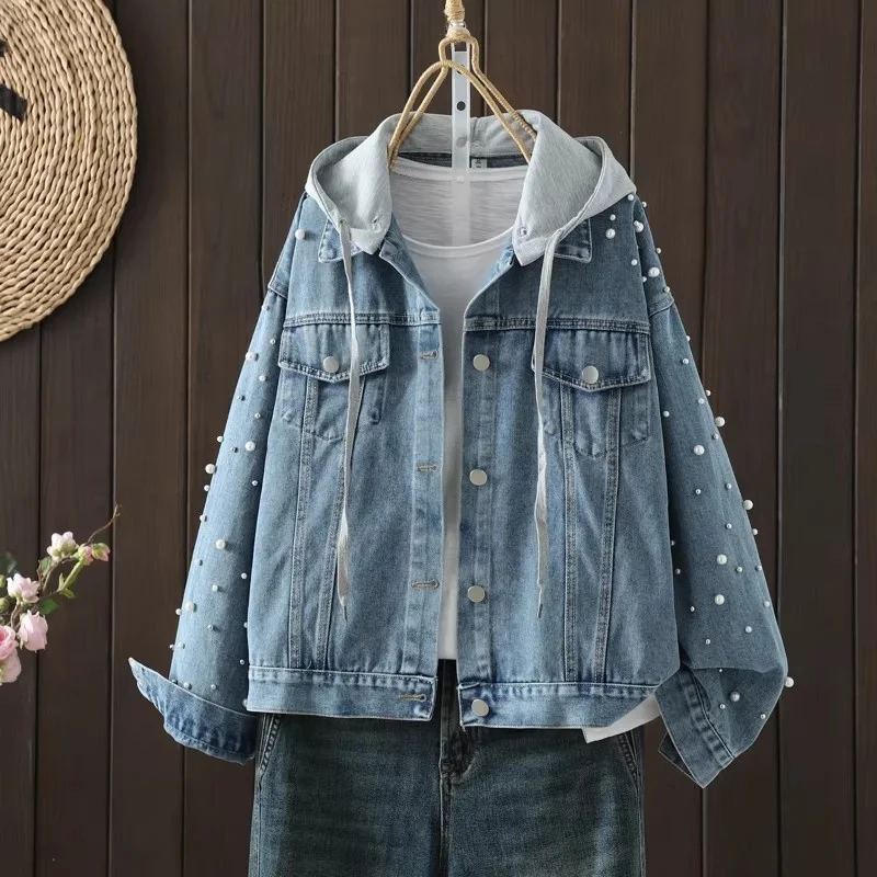 Джинсовая куртка-рубашка с капюшоном для женщин — свободный крой, однотонная повседневная куртка, модная верхняя одежда W2168
Джинсовая куртка-рубашка с капюшоном для женщин — свободный крой, однотонная повседневная куртка, модная верхняя одежда W2168
