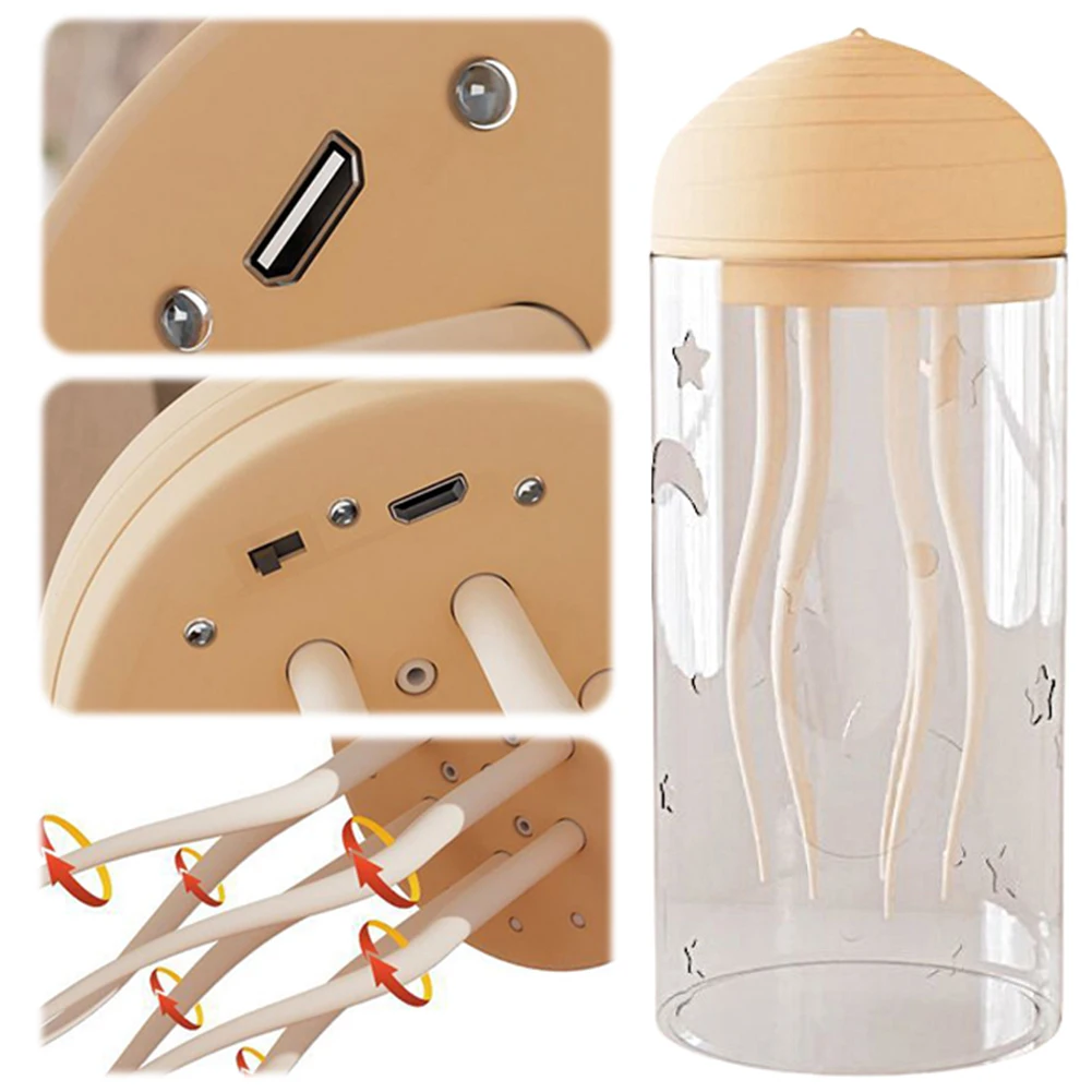 Вращающийся ночник-медуза, декоративный атмосферный светильник с зарядкой Type-C и ручкой для детской комнаты
Вращающийся ночник-медуза, декоративный атмосферный светильник с зарядкой Type-C и ручкой для детской комнаты