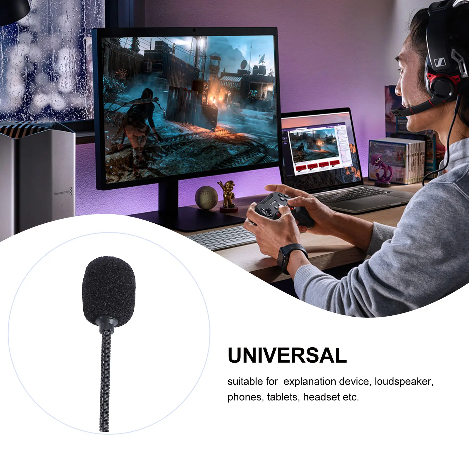 3 Pcs Microphone Computer Phones Small Portable Straight Cutting Durable Plastic Metal Clear Sound Multi Functional
3 Pcs Microphone Computer Phones Small Portable Straight Cutting Durable Plastic Metal Clear Sound Multi Functional