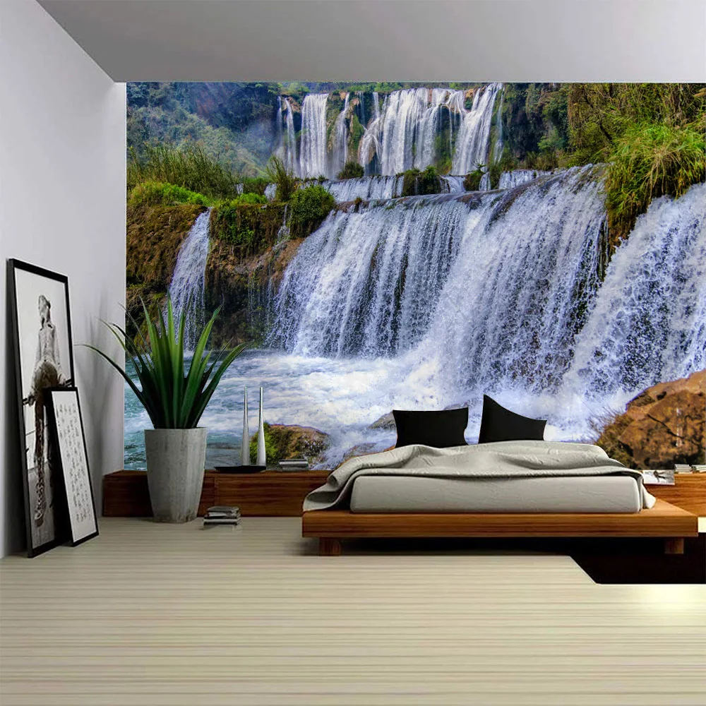 Natural landscape tapestry, home mural art, living room, bedroom, forest waterfall, aesthetic decoration, background poster
Natural landscape tapestry, home mural art, living room, bedroom, forest waterfall, aesthetic decoration, background poster