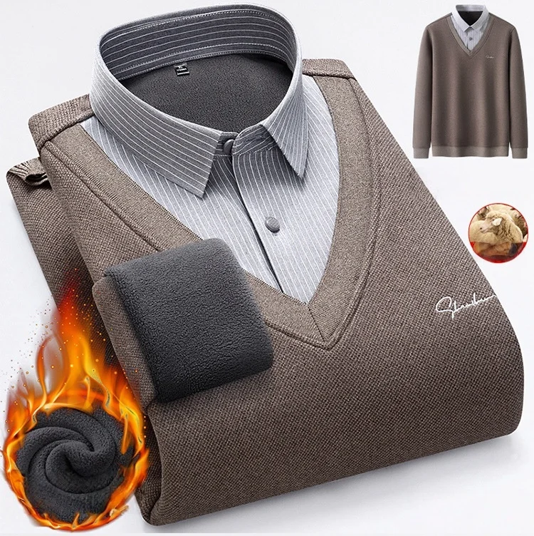Plus size Wool warm long-sleeve shirts for men Plush and thicken plaid striped shirt soft cold-proof office clothes
Plus size Wool warm long-sleeve shirts for men Plush and thicken plaid striped shirt soft cold-proof office clothes