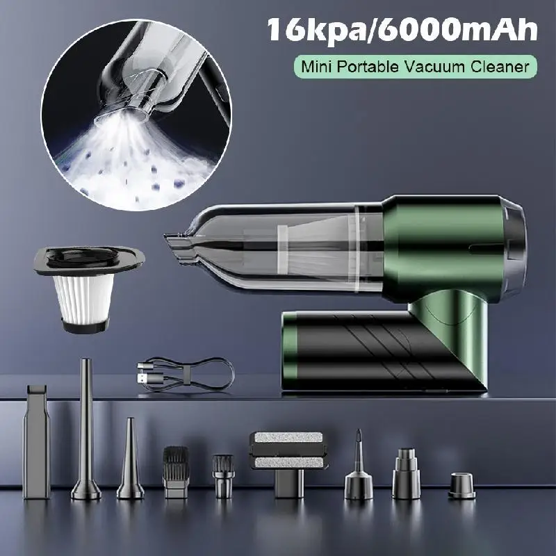 100W Small Portable Vacuum Cleaner 16000PA Foldable High Power Cordless Handheld Vacuum Cleaner Brushless Motor Rechargeable Car
100W Small Portable Vacuum Cleaner 16000PA Foldable High Power Cordless Handheld Vacuum Cleaner Brushless Motor Rechargeable Car