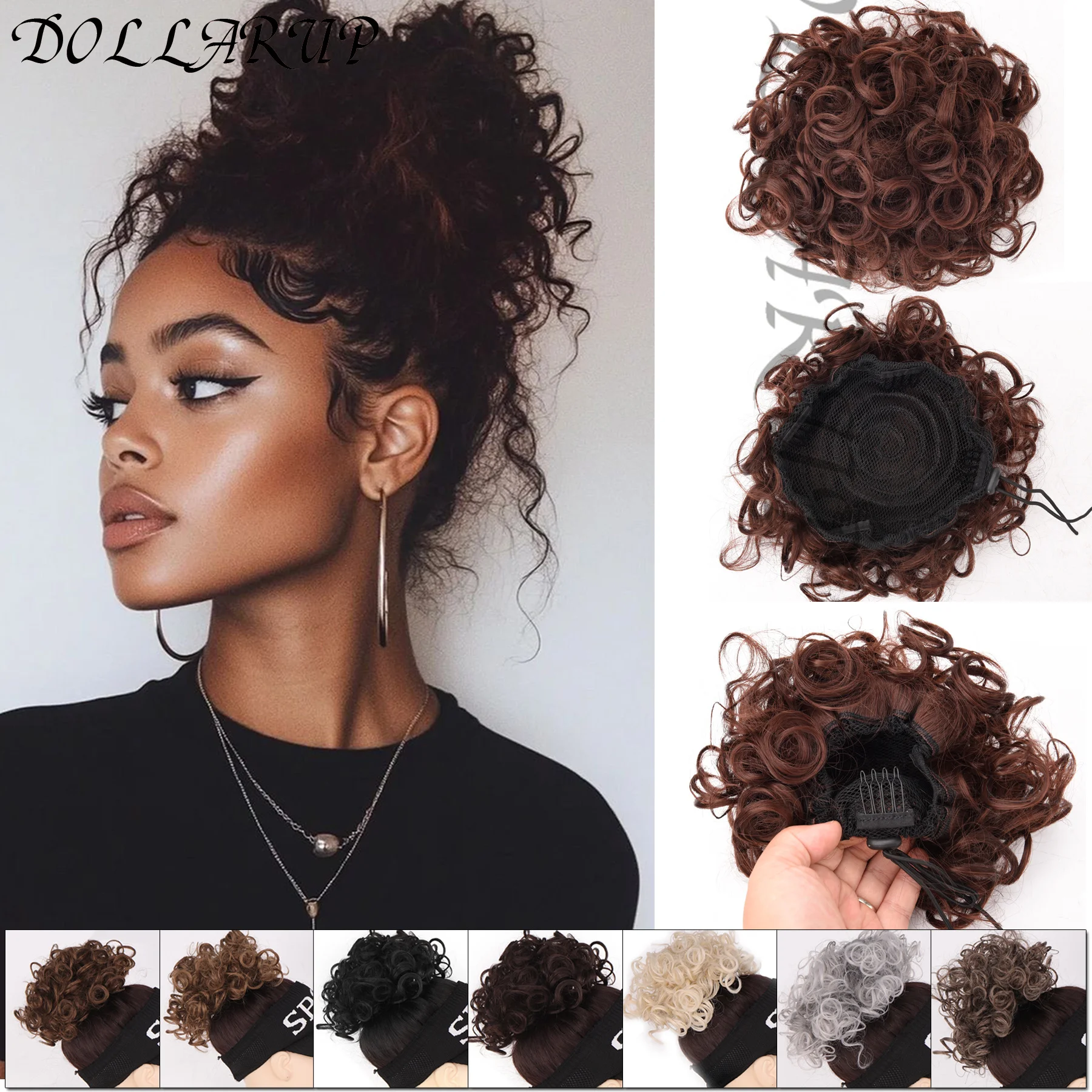 Synthetic Messy Bun Hair Piece 60g Elastic Drawstring Loose Wave Curly Hair Buns Hair Piece Extensions For Women Dark Brown
Synthetic Messy Bun Hair Piece 60g Elastic Drawstring Loose Wave Curly Hair Buns Hair Piece Extensions For Women Dark Brown