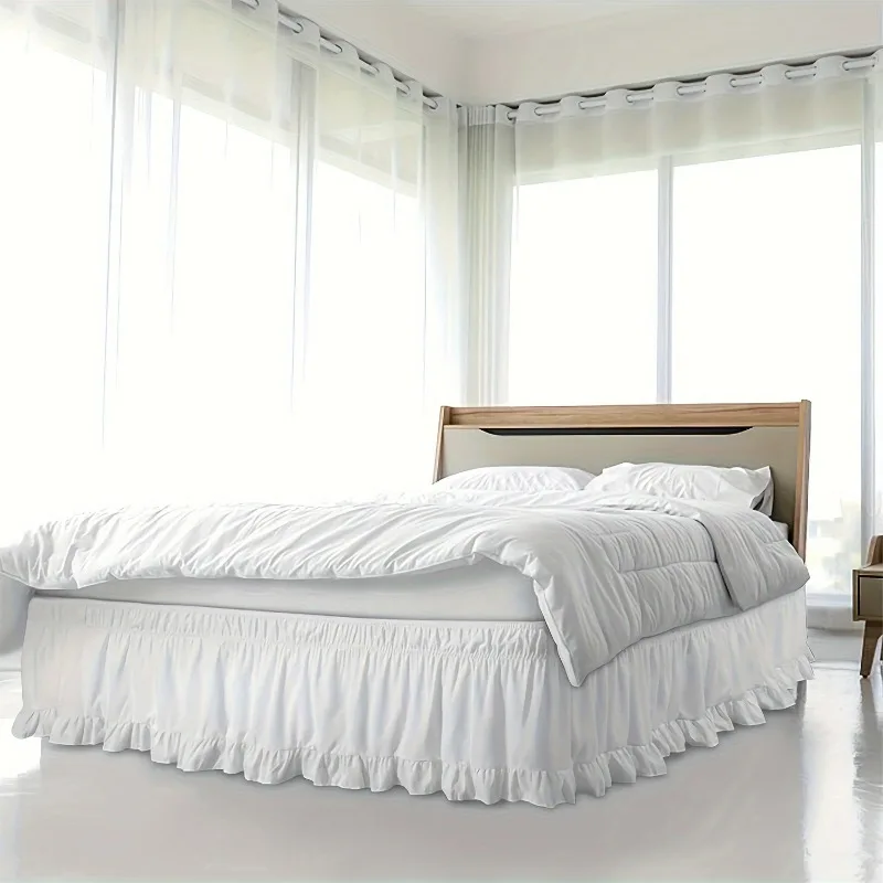 1 white flanged skirt around bed, lace style bedding, bed cover skirt,. for bedroom, guest room, hotel bedding
1 white flanged skirt around bed, lace style bedding, bed cover skirt,. for bedroom, guest room, hotel bedding