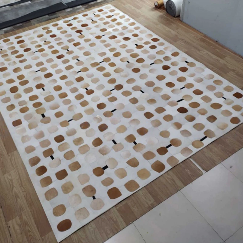 Vintage Design Natural Cowhide Carpet Living Room Handmade Patchwork Large Rug Bedroom Decor Office Luxury Floor Mat
Vintage Design Natural Cowhide Carpet Living Room Handmade Patchwork Large Rug Bedroom Decor Office Luxury Floor Mat