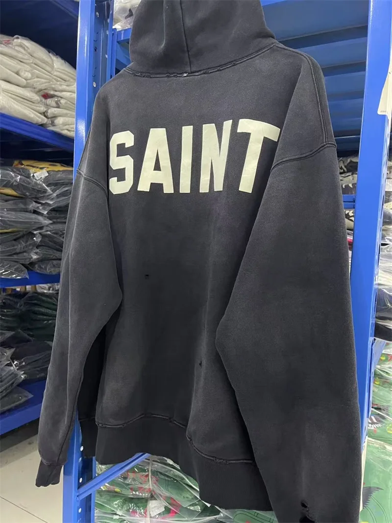 Black Washed Saint Michael Men's Hoodies SAINT Logo Letter Printing Oversized Streetwear Sweatshirt
Black Washed Saint Michael Men's Hoodies SAINT Logo Letter Printing Oversized Streetwear Sweatshirt