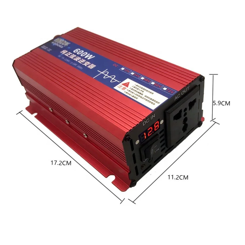 600W Pure Sine Wave Inverter DC 12V 24V 48V 60V to AC 110V 220V Voltage Transformer Inverter
600W Pure Sine Wave Inverter DC 12V 24V 48V 60V to AC 110V 220V Voltage Transformer Inverter