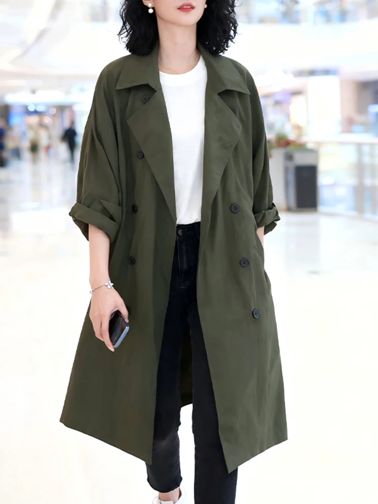 Fashionable Casual Women's Windbreaker Coat Loose Slimming Autumn New Style Polyester Fiber Zipper Short Length Double Button
Fashionable Casual Women's Windbreaker Coat Loose Slimming Autumn New Style Polyester Fiber Zipper Short Length Double Button