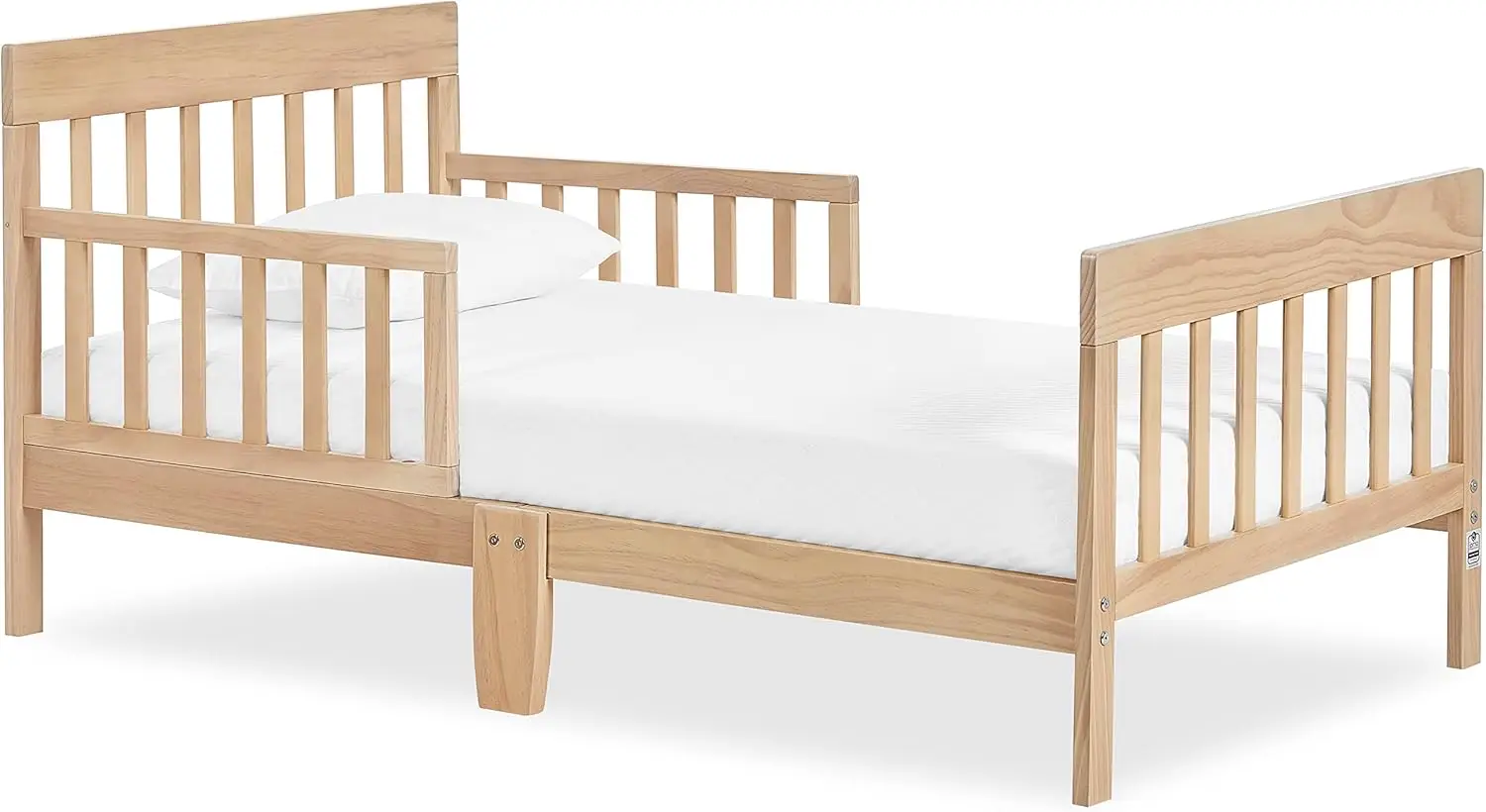 Low Floor Wooden Toddler Bed with Safety Rails, GREENGUARD Gold Certified, Non-Toxic Finish, Up to 50 lbs - Vintage White Oak
Low Floor Wooden Toddler Bed with Safety Rails, GREENGUARD Gold Certified, Non-Toxic Finish, Up to 50 lbs - Vintage White Oak