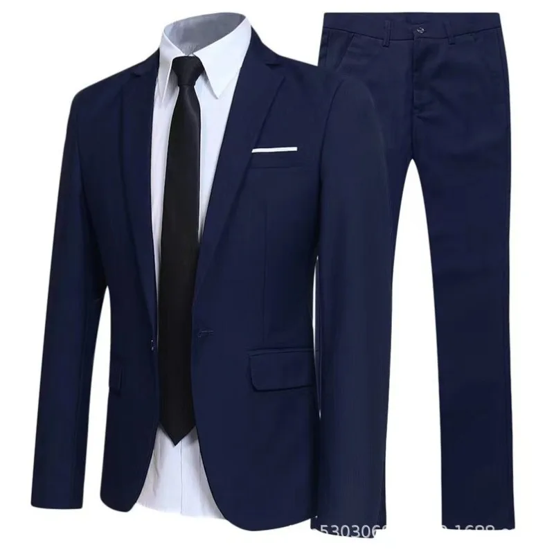 Men's Business Casual Suit Set 2 Piece Wedding Groom Groomsmen Blazer Pants Wholesale Cross Border Trade
Men's Business Casual Suit Set 2 Piece Wedding Groom Groomsmen Blazer Pants Wholesale Cross Border Trade