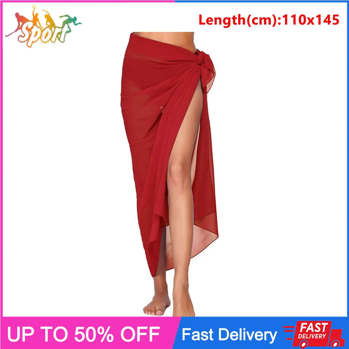 Long Sarong Beach Wrap Skirt for Women Solid Color Cover Up Towel Bikini Scarf Lightweight Beachwear Summer Essential
Long Sarong Beach Wrap Skirt for Women Solid Color Cover Up Towel Bikini Scarf Lightweight Beachwear Summer Essential
