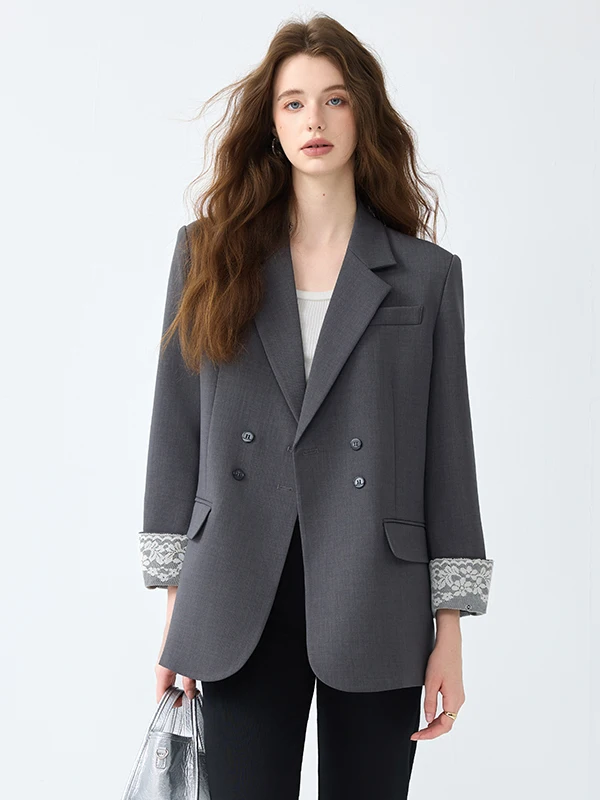 Fashionable Korean Style Women's Casual Versatile Double Breasted Suit Jacket Early Autumn New Arrival Polyester Fiber
Fashionable Korean Style Women's Casual Versatile Double Breasted Suit Jacket Early Autumn New Arrival Polyester Fiber