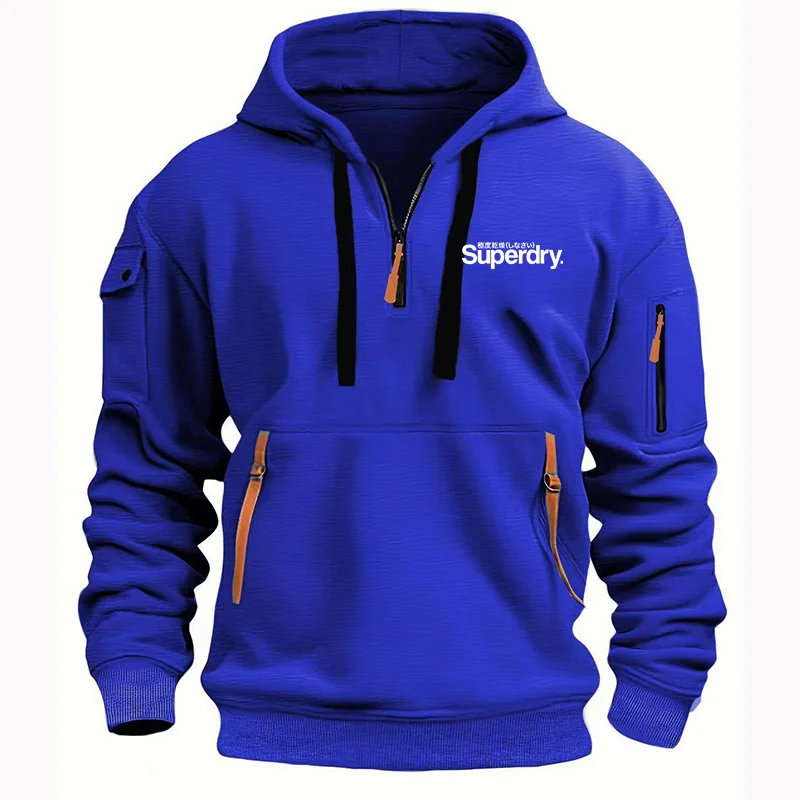 Autumn/Winter Men's Casual Sports Hoodie Retro Harajuku Long Sleeve Half Zipper Multi Pocket Casual Fashion Loose Coat Tops 2024
Autumn/Winter Men's Casual Sports Hoodie Retro Harajuku Long Sleeve Half Zipper Multi Pocket Casual Fashion Loose Coat Tops 2024