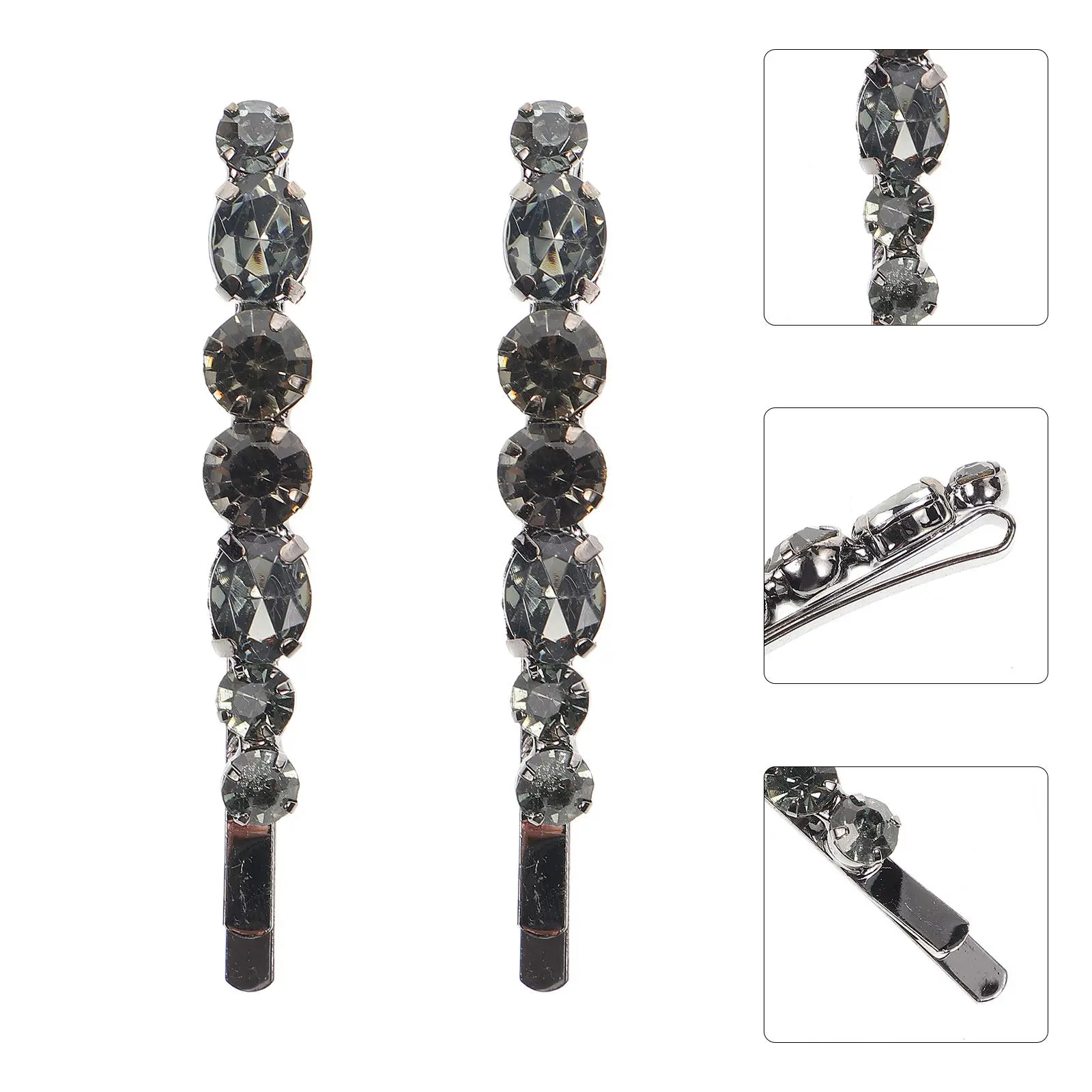 2pcs Crystal Clips For Women Girls Elegant Hair Barrettes Alloy Hair Pins Stylish Temperament Accessories Black
2pcs Crystal Clips For Women Girls Elegant Hair Barrettes Alloy Hair Pins Stylish Temperament Accessories Black
