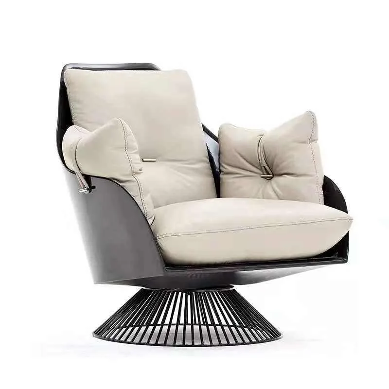 FRP Leather Chair Modern Fabric Villa Model House Sales Office Rotating Leisure Single Chair
FRP Leather Chair Modern Fabric Villa Model House Sales Office Rotating Leisure Single Chair